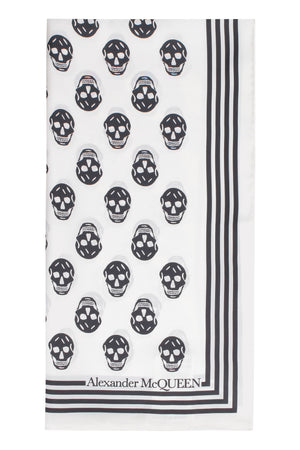 Biker Skull print silk scarf-1